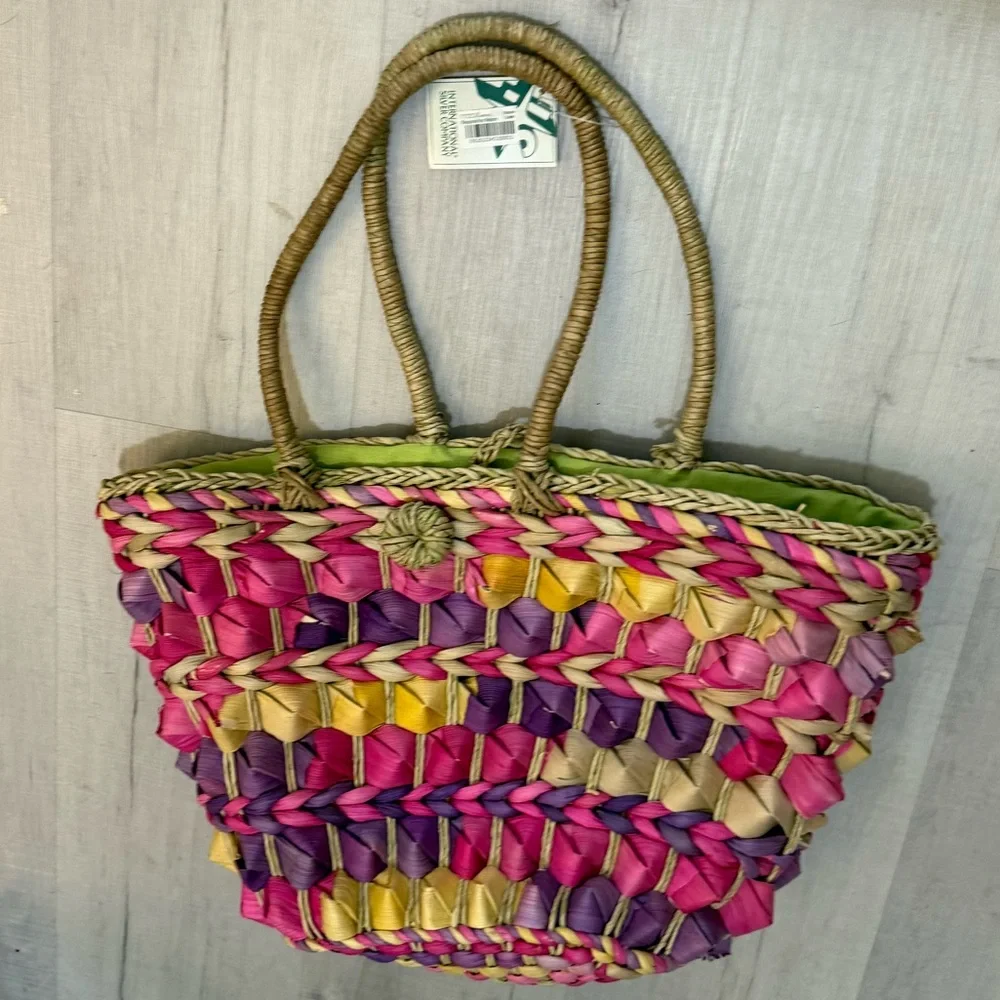 Colorful Woven Tote Bag